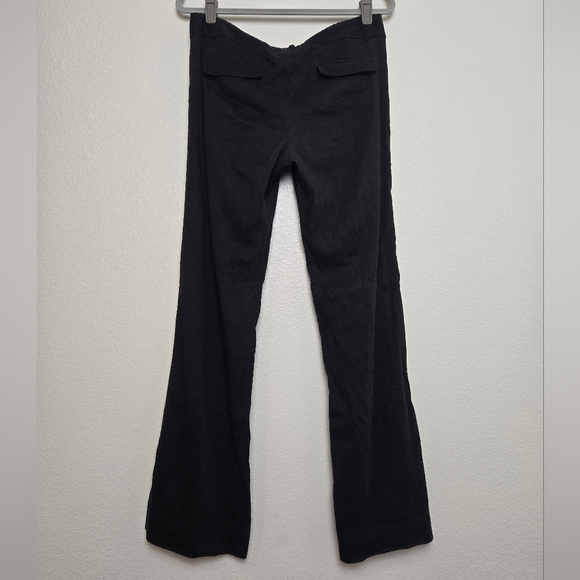 THEORY 62% Linen Blend Black  Pants Mid Rise Wide Leg Trousers Size 10 - Picture 12 of 16